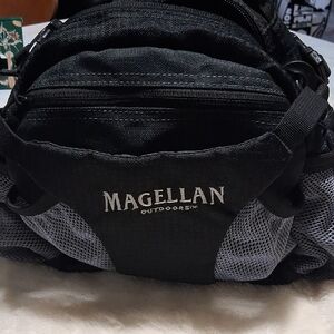 Magellan Outdoors Black Belt Bag with Sporty Design